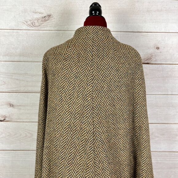 VTG Cape Shawl Wrap One Size Bolero Woven Tweed - Picture 7 of 13